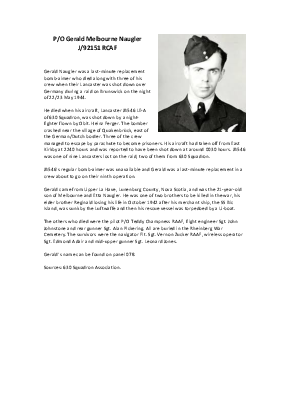 A preview of a PDF biography for Naugler, Gerald Melbourne